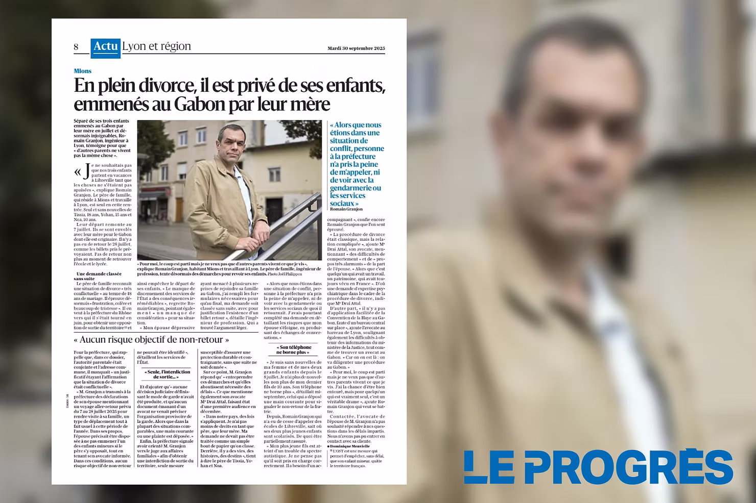 « Je vais me battre » : un père privé de ses enfants emmenés au Gabon