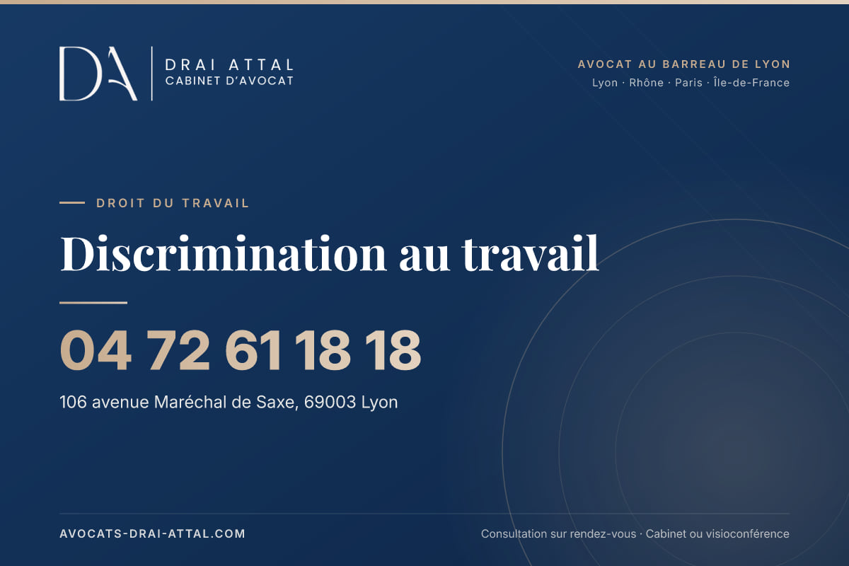 Discrimination au travail – Cabinet Drai Attal, avocat à Lyon, 106 avenue Maréchal de Saxe 69003 Lyon, tél. 04 72 61 18 18