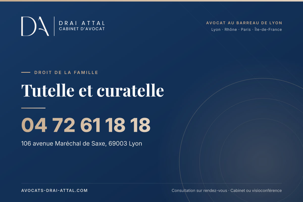 Tutelle et curatelle – Cabinet Drai Attal, avocat à Lyon, 106 avenue Maréchal de Saxe 69003 Lyon, tél. 04 72 61 18 18